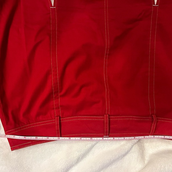 Pierre Cardin red/white pleats sz 14 skirt. - Picture 6 of 6